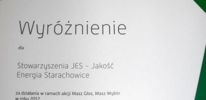 Wyróżnienia za działania w ramach akcji w 2012 roku!
