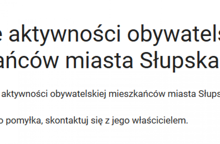 Badanie aktywności obywatelskiej słupszczan