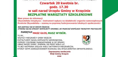 Jawność dla mieszkańców Gminy Krzęcin – warsztaty szkoleniowe