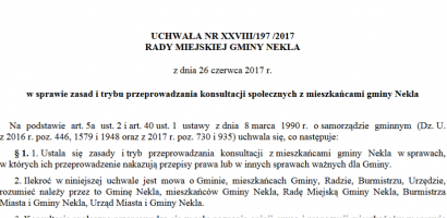 Konsultacje społeczne – nowa uchwała weszła w życie