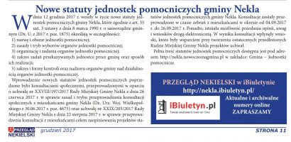 Nowy statut sołecki