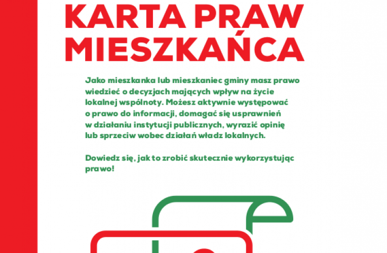 Trwa kolportaż Kart Praw Mieszkańca