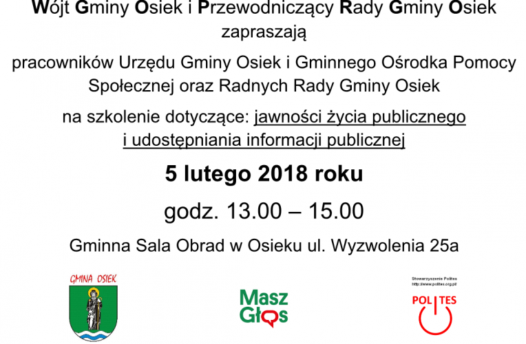 MaszGłosowe szkolenia w Gminie Osiek