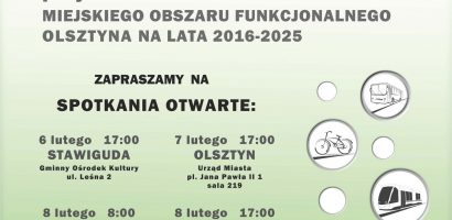 Konsultacji Społecznych dotycząca „Założeń do planu mobilności Miejskiego Obszaru Funkcjonalnego Olsztyna na lata 2016-2025”