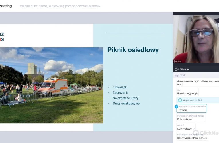 Webinarium: zadbaj o pierwszą pomoc podczas eventów