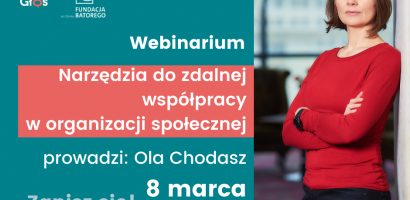 Webinarium: narzędzia do zdalnej wspópracy w organizacji społecznej