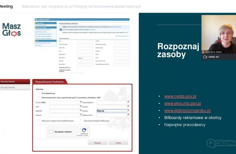 Webinarium: jeśli nie granty, to co? Pomysły na finansowanie działań lokalnych