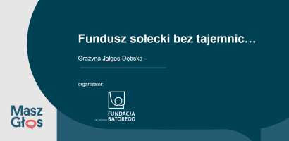 Fundusz sołecki bez tajemnic…