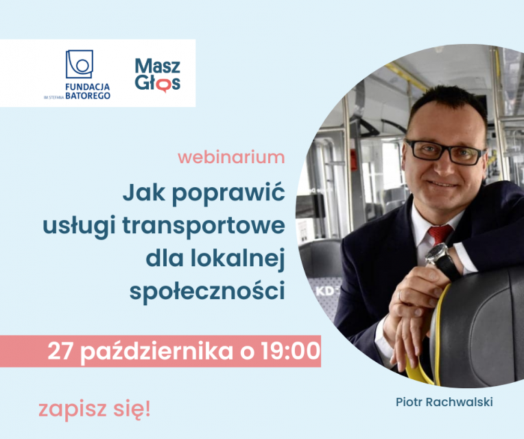 Webinarium: jak poprawić usługi transportowe dla lokalnej społeczności