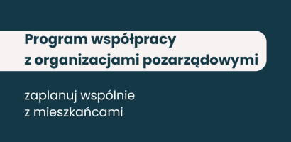 Program współpracy z organizacjami pozarządowymi
