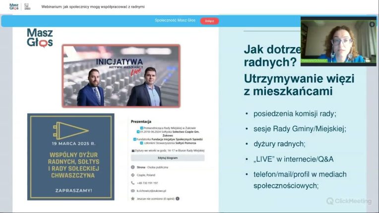 Webinarium o współpracy z radnymi