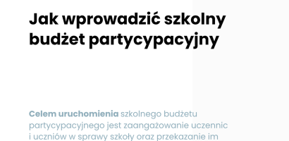 Jak wprowadzić szkolny budżet partycypacyjny