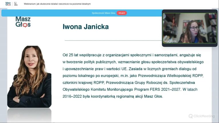 Obejrzyj webinarium o rzecznictwie